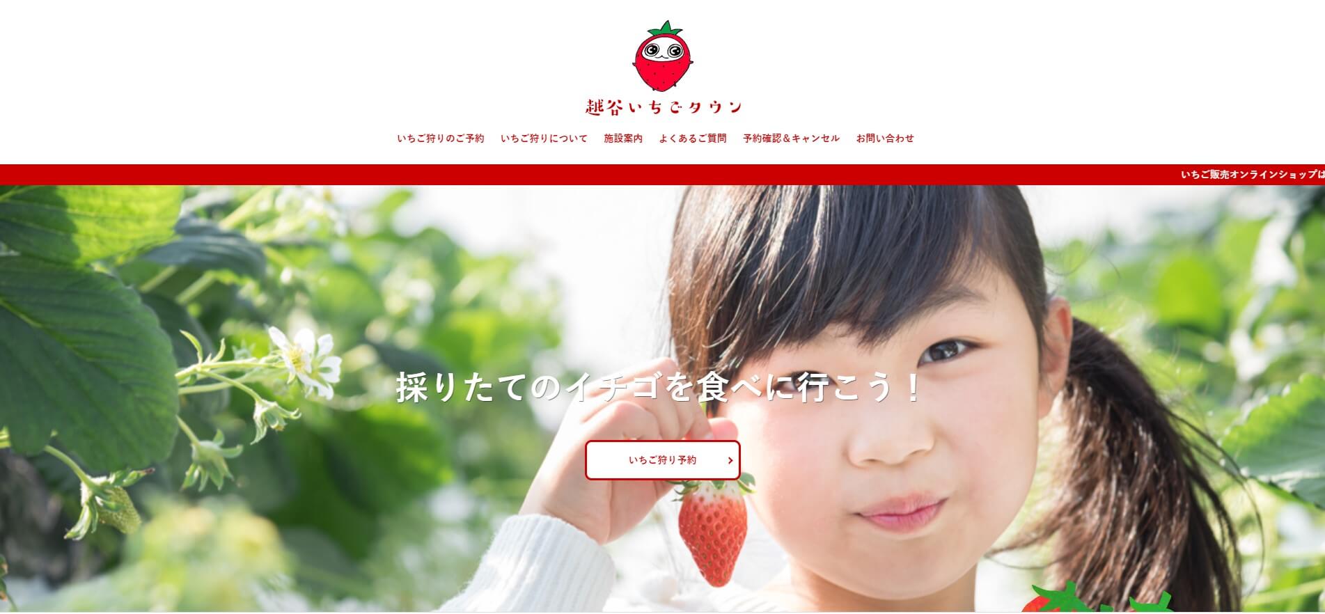 越谷いちごタウンWebサイト制作実績